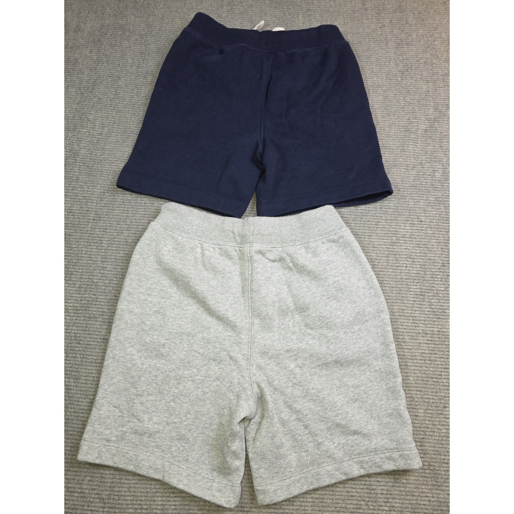 Gap Kids Relaxed Fleece Medium Logo Pull-On Drawstring Shorts Blue Gray Lot Of 2 - Picture 6 of 11